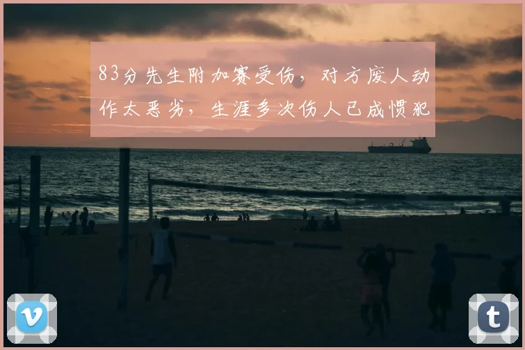 83分先生附加赛受伤，对方废人动作太恶劣，生涯多次伤人已成惯犯