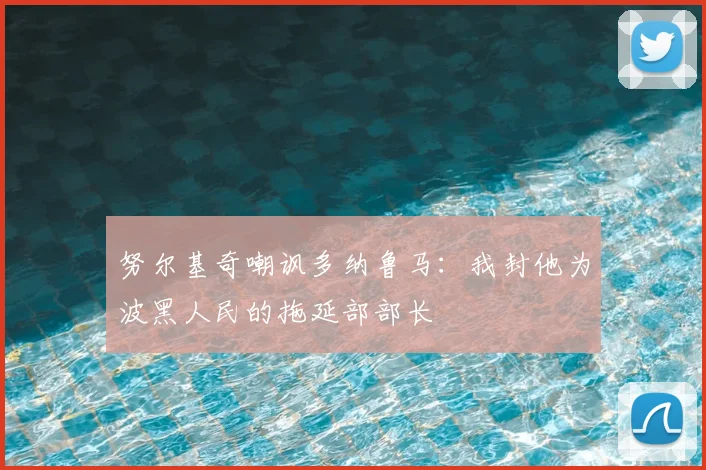 努尔基奇嘲讽多纳鲁马：我封他为波黑人民的拖延部部长